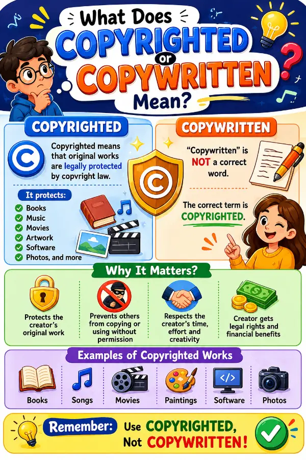 What Does Copyrighted or Copywritten Mean?