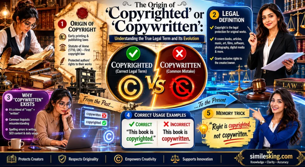The Origin of Copyrighted or Copywritten