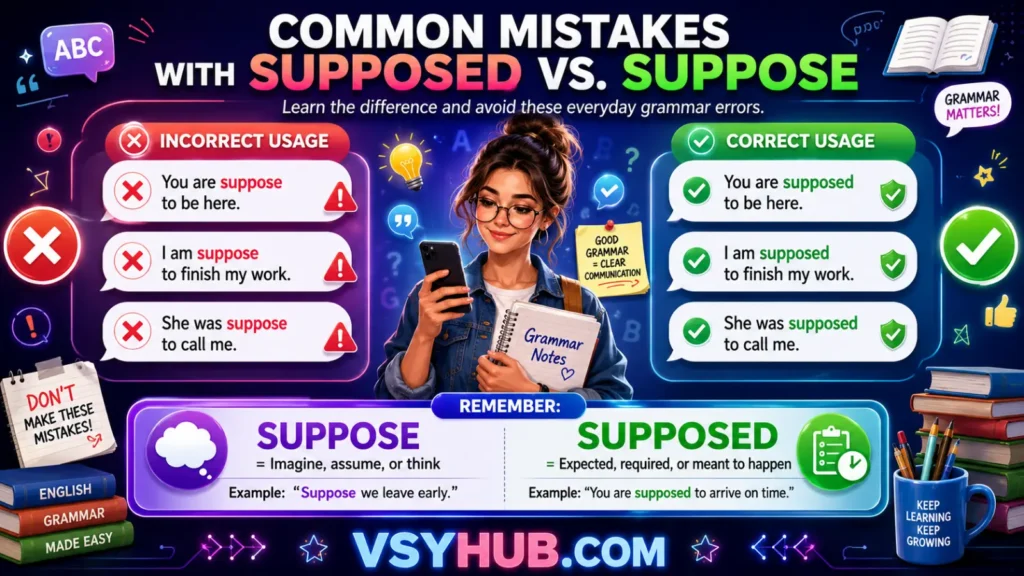 Common Mistakes With Supposed or Suppose