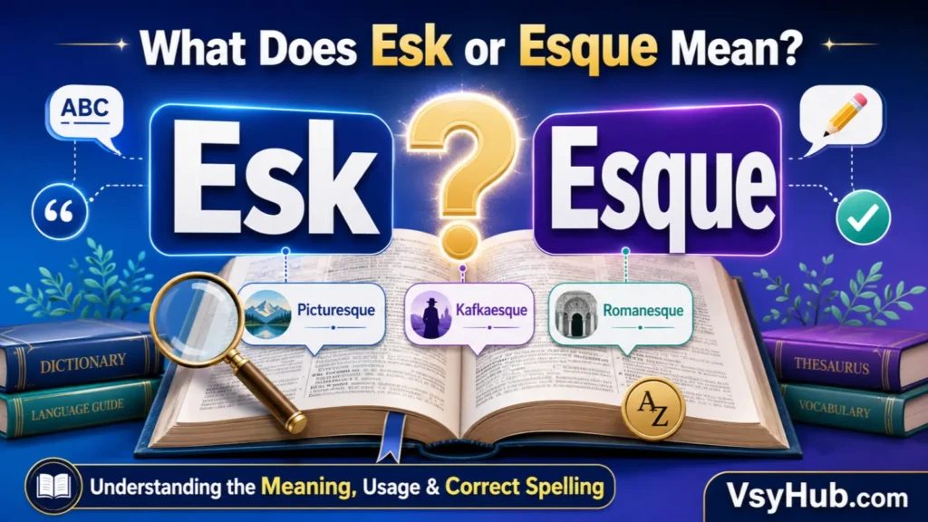 What Does Esk or Esque Mean?