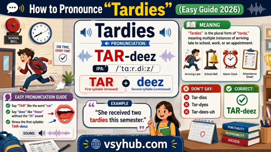 How to Pronounce Tardys or Tardies