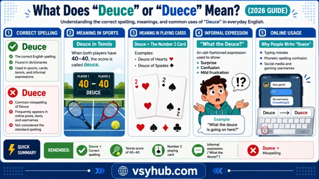 What Does Deuce or Duece Mean?