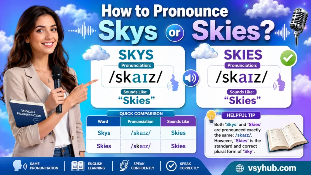 How to Pronounce Skys or Skies