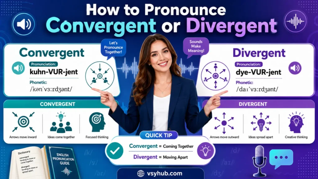 How to Pronounce Convergent or Divergent