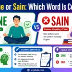 Sane or Sain: Which Word Is Correct?