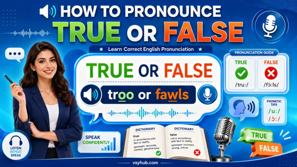 🔊 HOW TO PRONOUNCE TRUE OR FALSE
