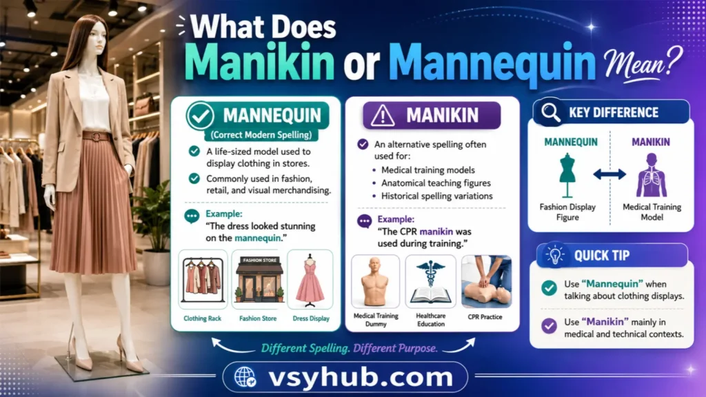 What Does Manikin or Mannequin Mean?