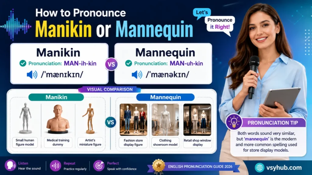 How to Pronounce Manikin or Mannequin