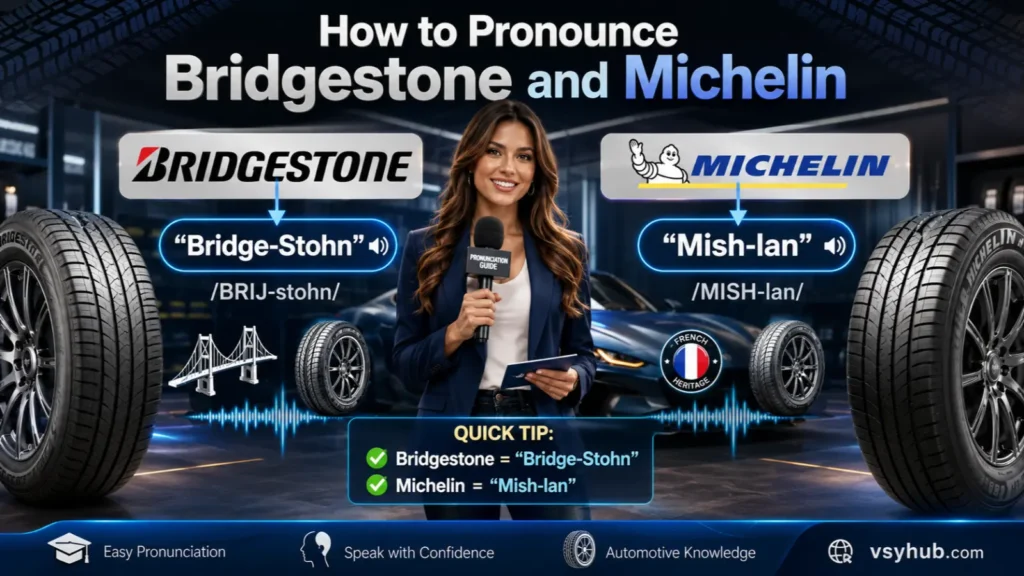 How to Pronounce Bridgestone and Michelin