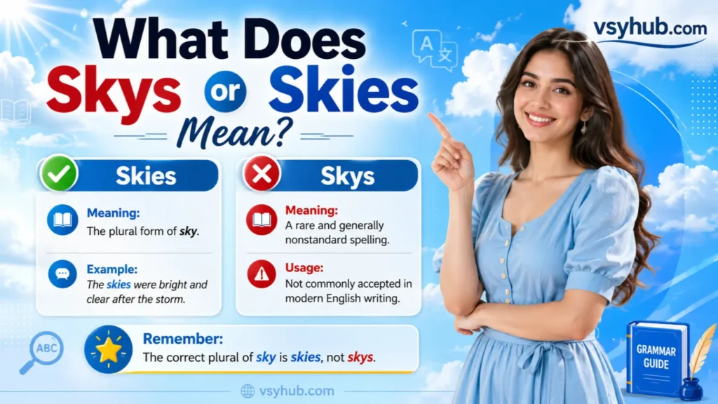 What Does Skys or Skies Mean?
