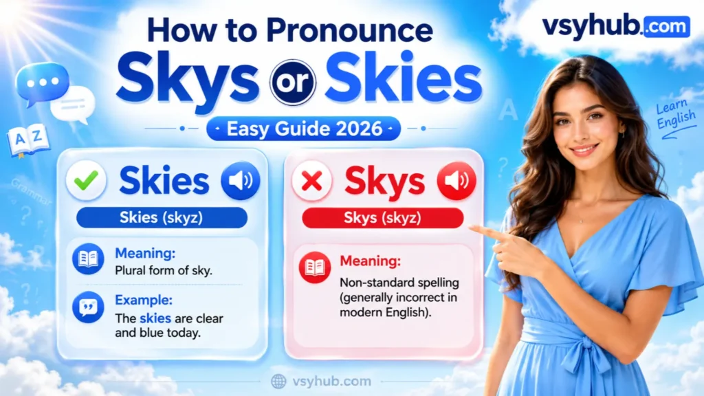 How to Pronounce Skys or Skies
