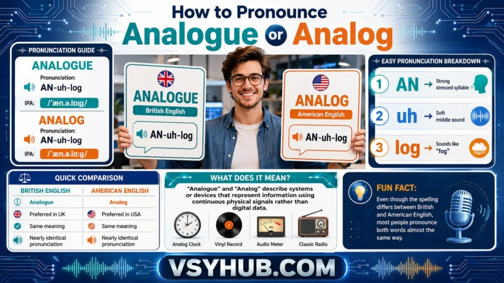 How to Pronounce Analogue or Analog
