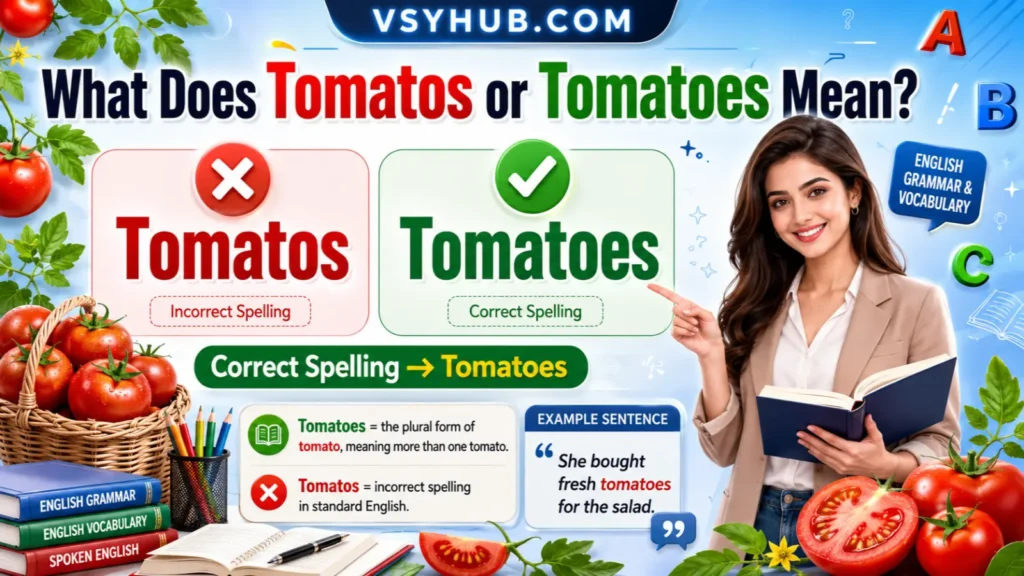 What Does Tomatos or Tomatoes Mean?