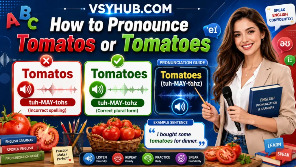 How to Pronounce Tomatos or Tomatoes