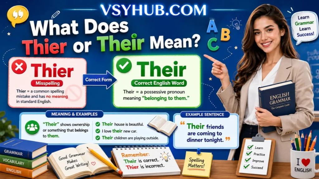 What Does Thier or Their Mean?