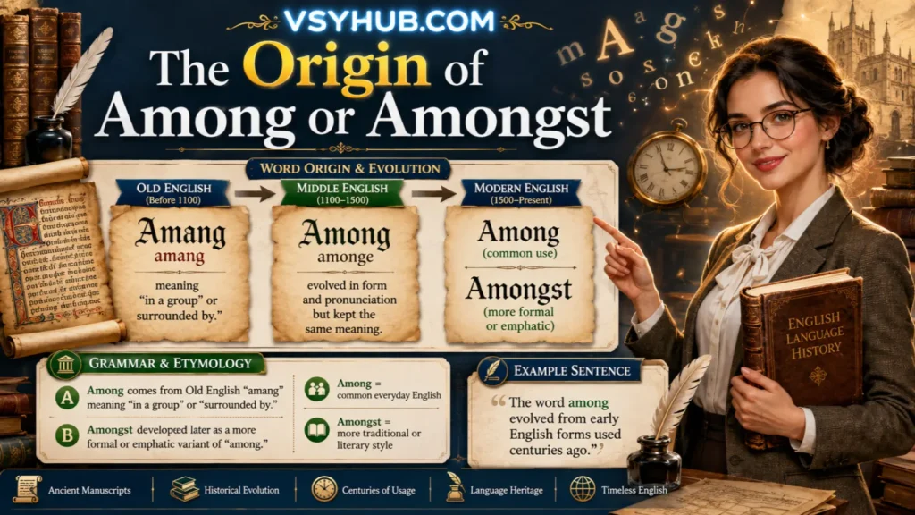 The Origin of Among or Amongst