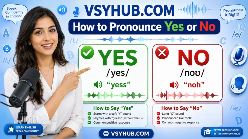 How to Pronounce Yes or No