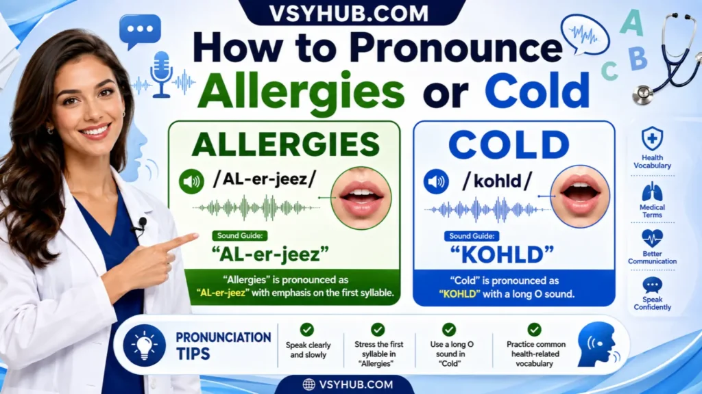 How to Pronounce Allergies or Cold