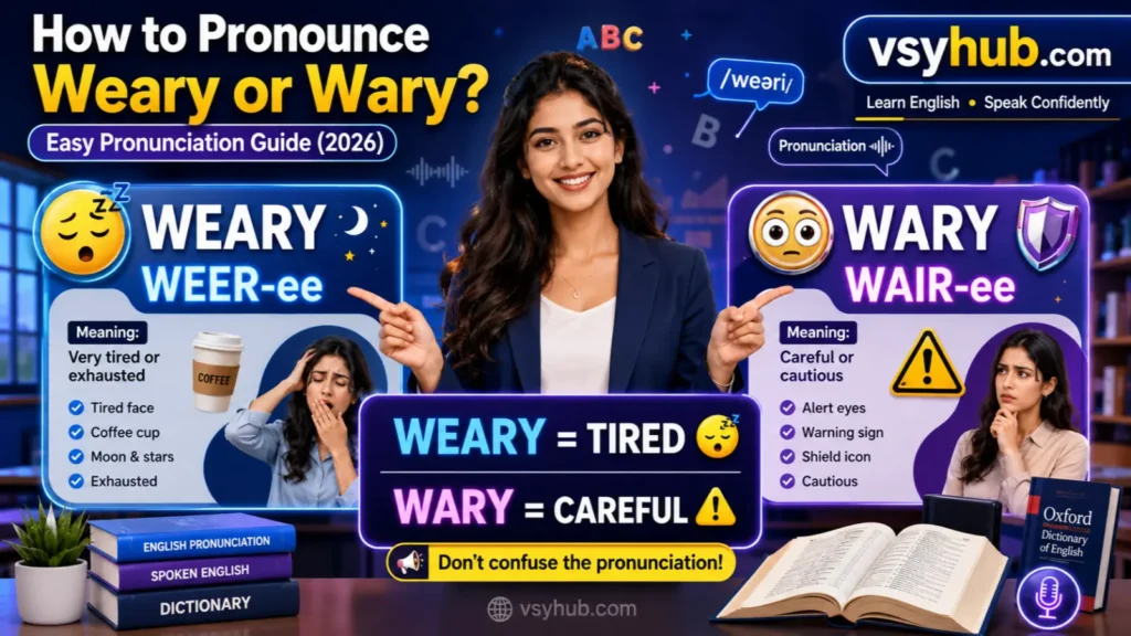 How to Pronounce Weary or Wary