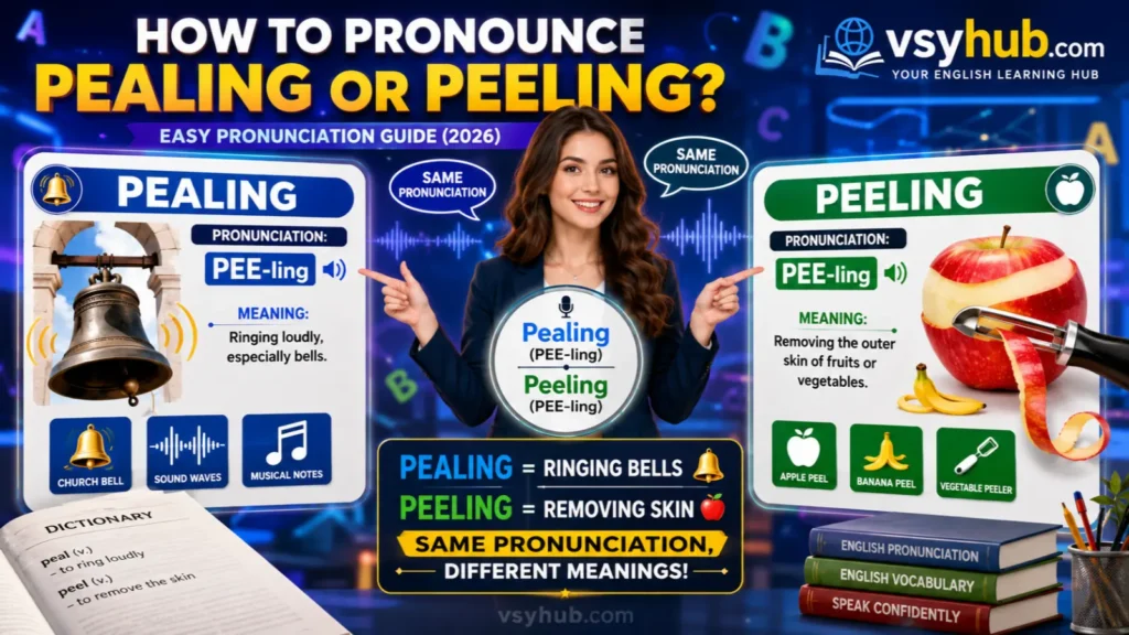 How to Pronounce Pealing or Peeling