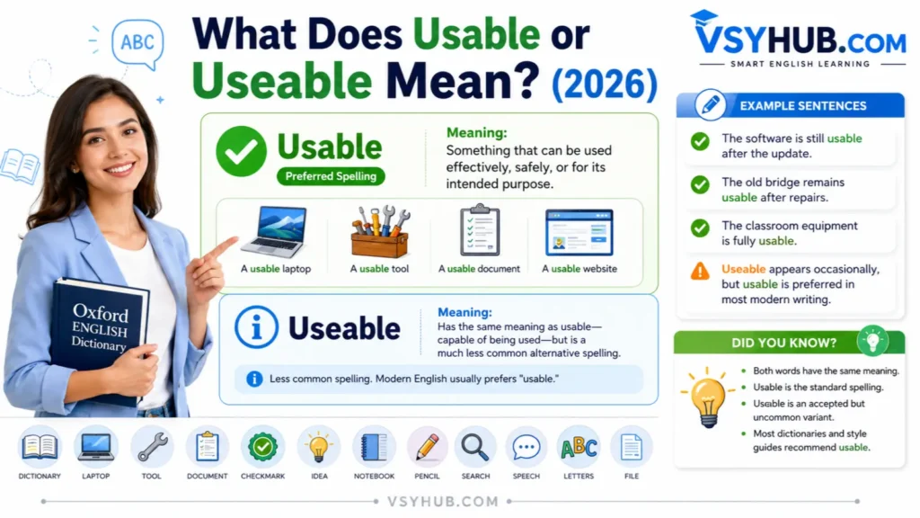 What Does Usable or Useable Mean?
