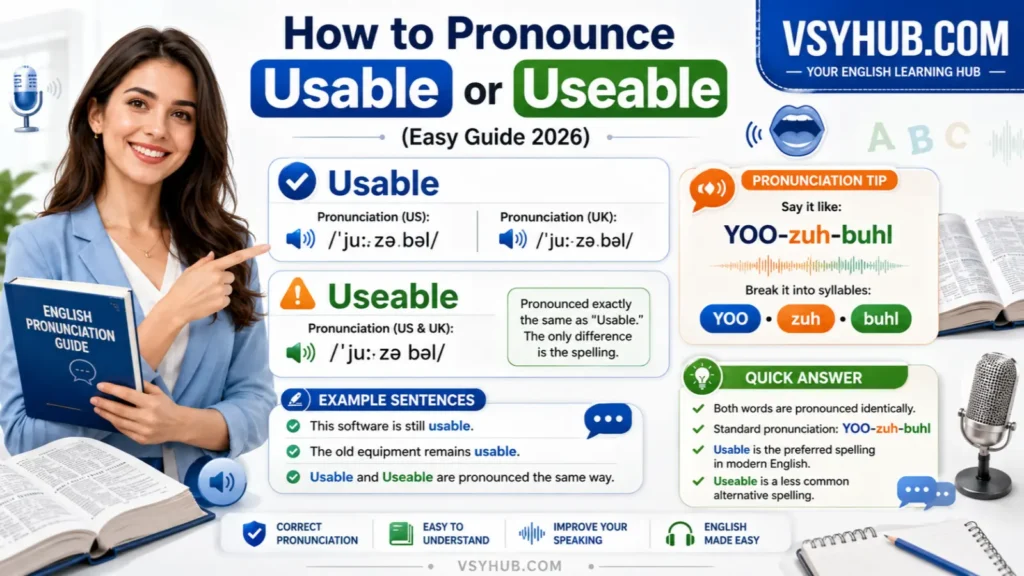 How to Pronounce Usable or Useable