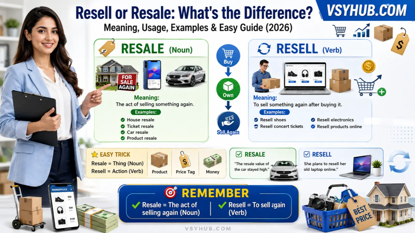 Resell or Resale: What's the Difference? Easy Guide (2026)
