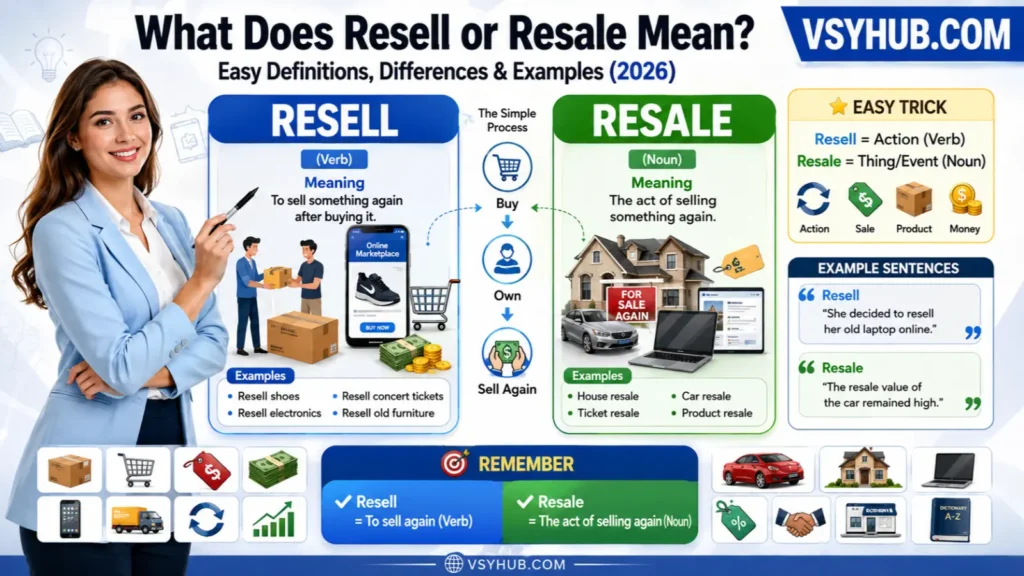 What Does Resell or Resale Mean?