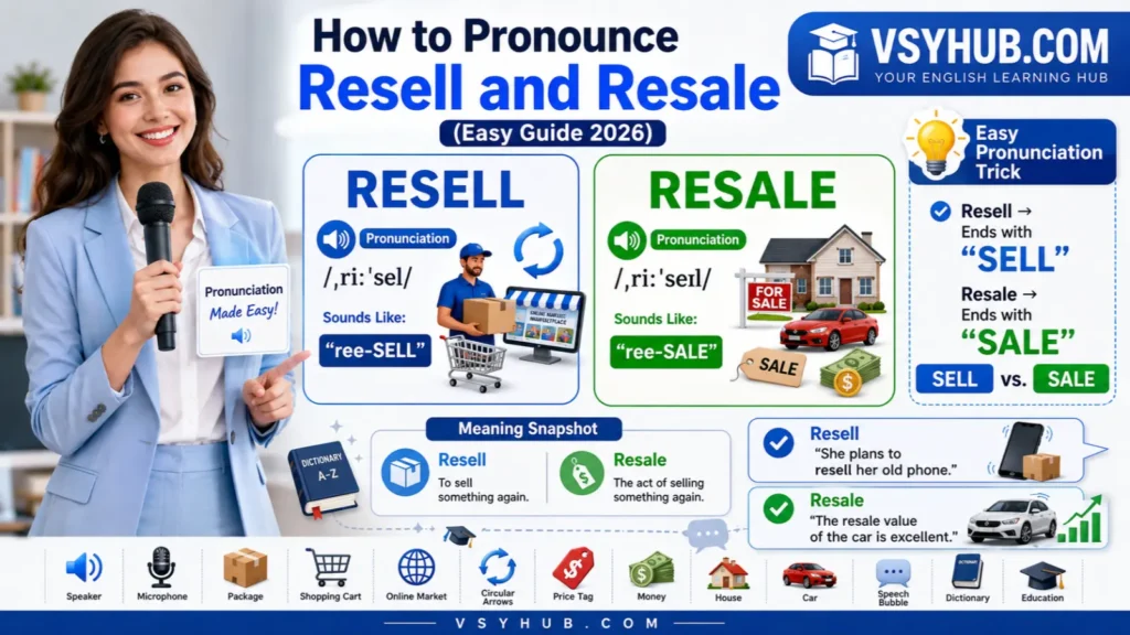 How to Pronounce Resell and Resale