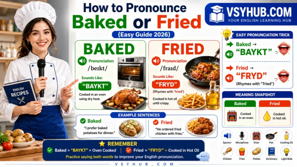 How to Pronounce Baked or Fried