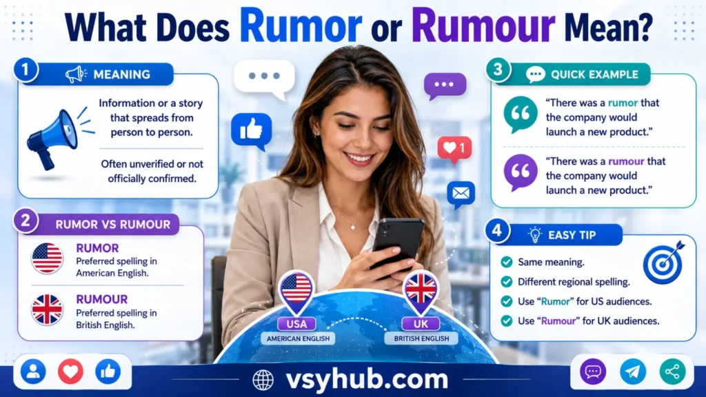 What Does Rumor or Rumour Mean?