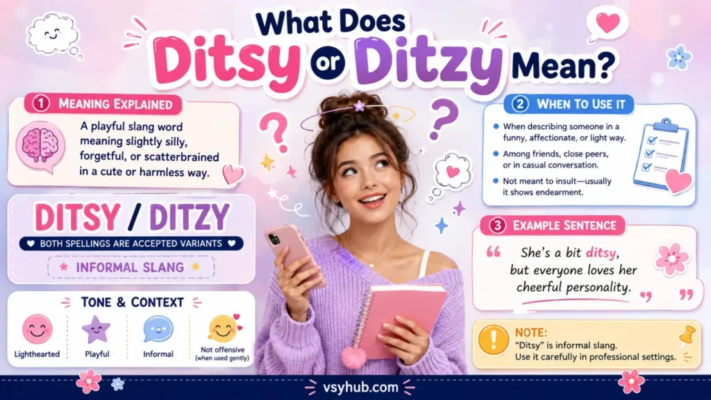 📖 What Does Ditsy or Ditzy Mean?