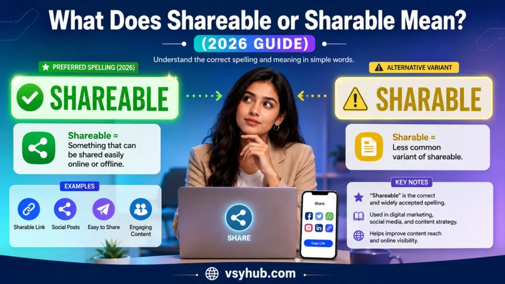What Does Shareable or Sharable Mean?