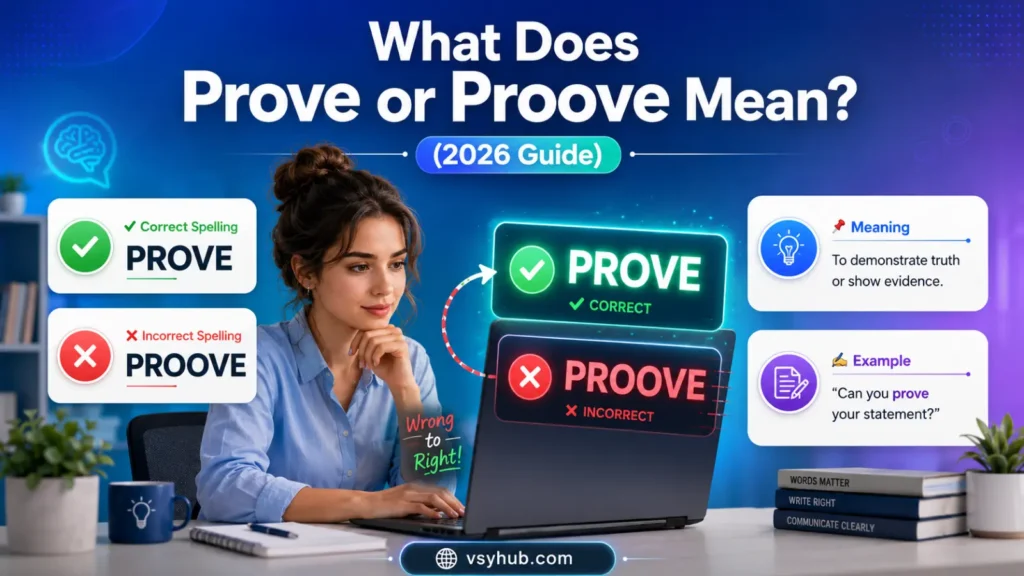 What Does Prove or Proove Mean?