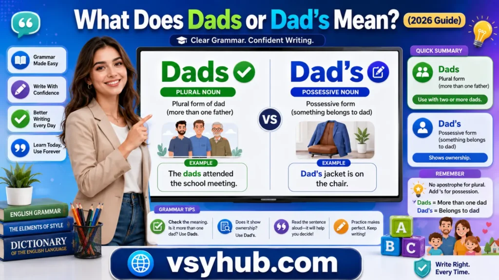 What Does Dads or Dad's Mean?