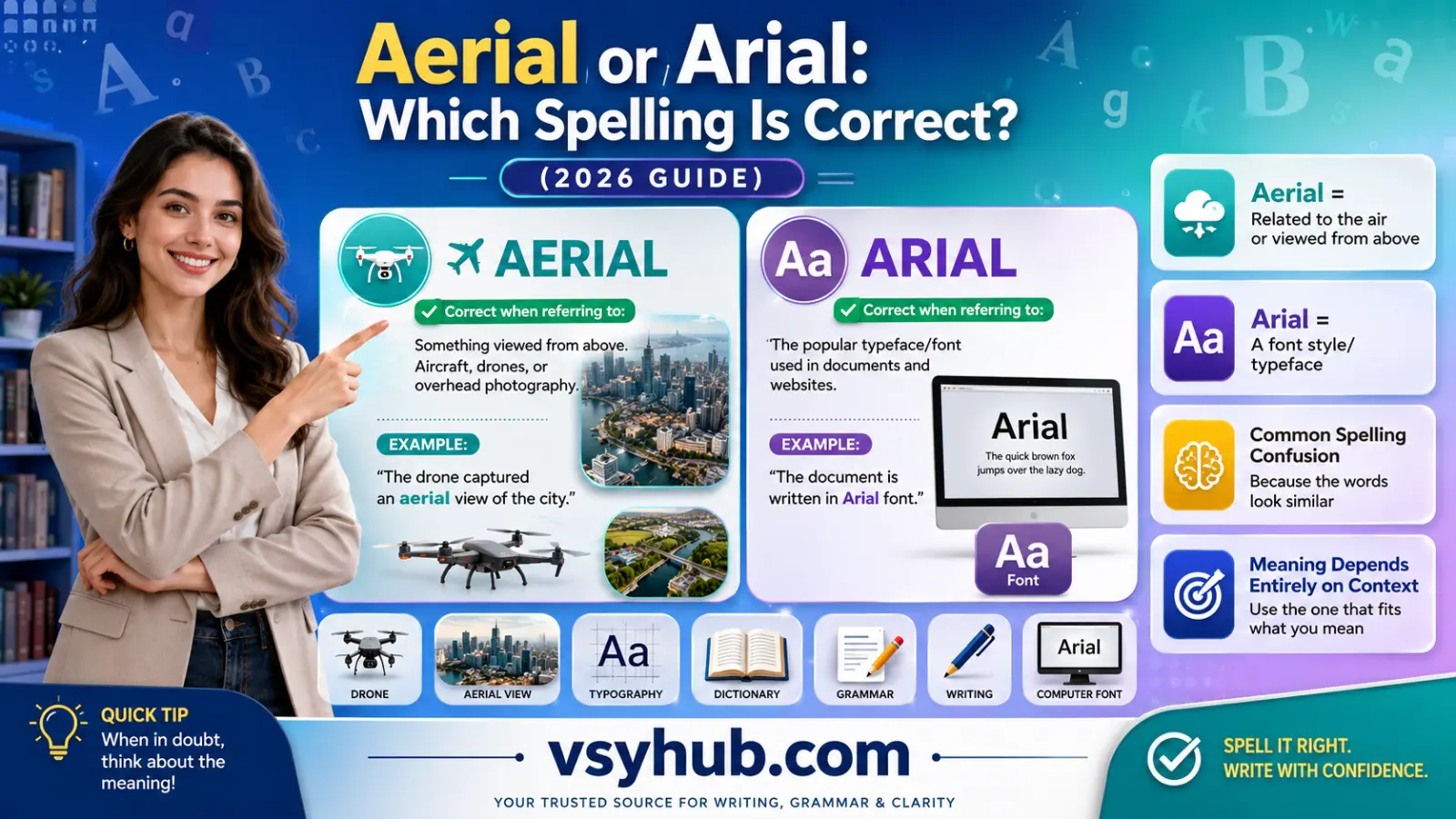 Aerial or Arial: Which Spelling Is Correct? (2026 Guide)