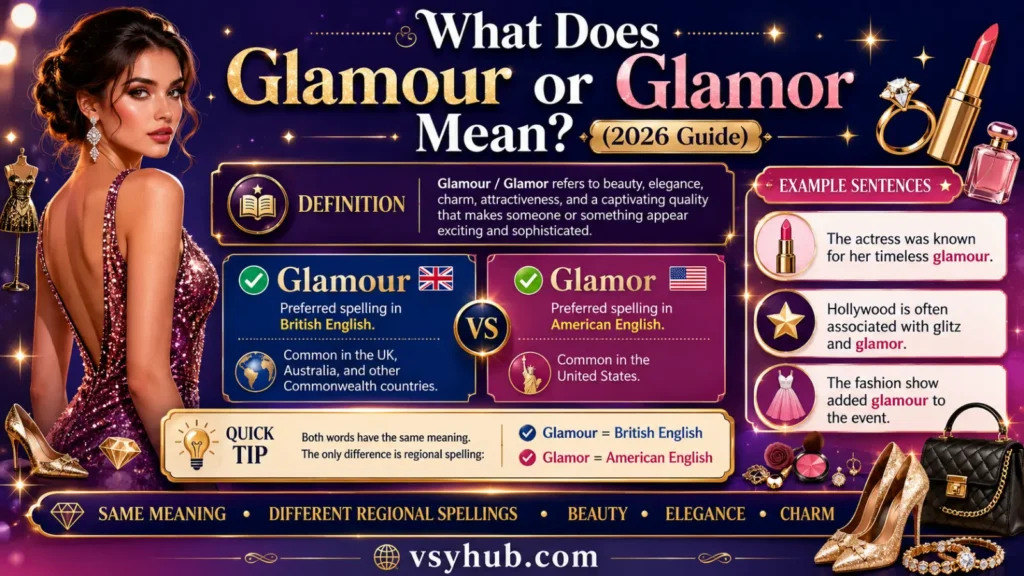 What Does Glamour or Glamor Mean?