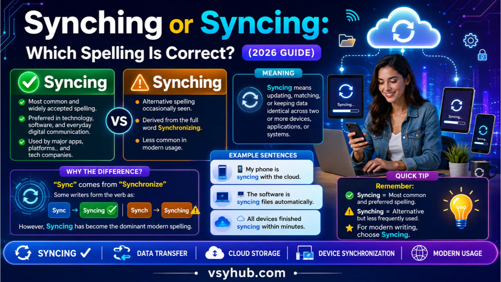 Synching or Syncing