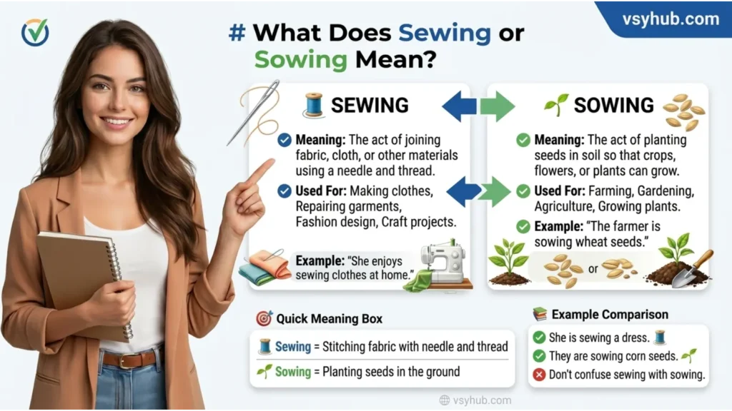 What Does Sewing or Sowing Mean?