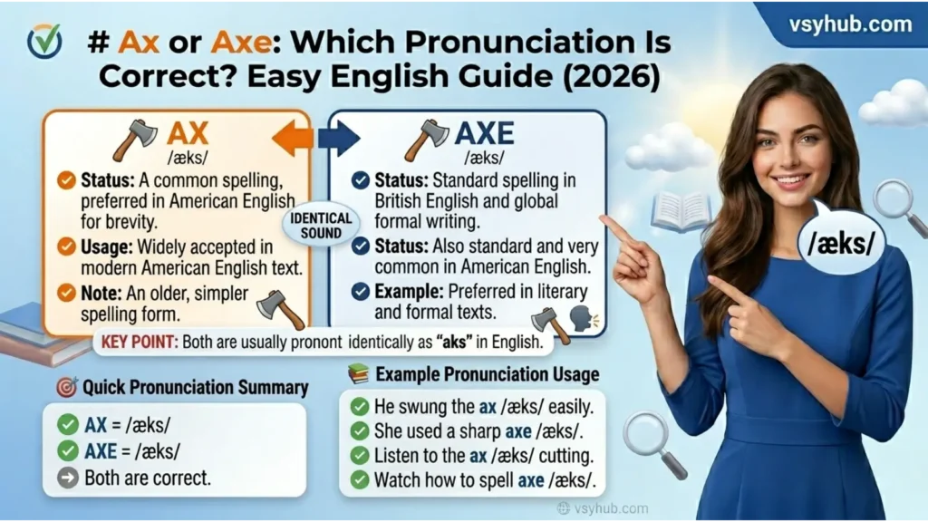 How to Pronounce Ax or Axe