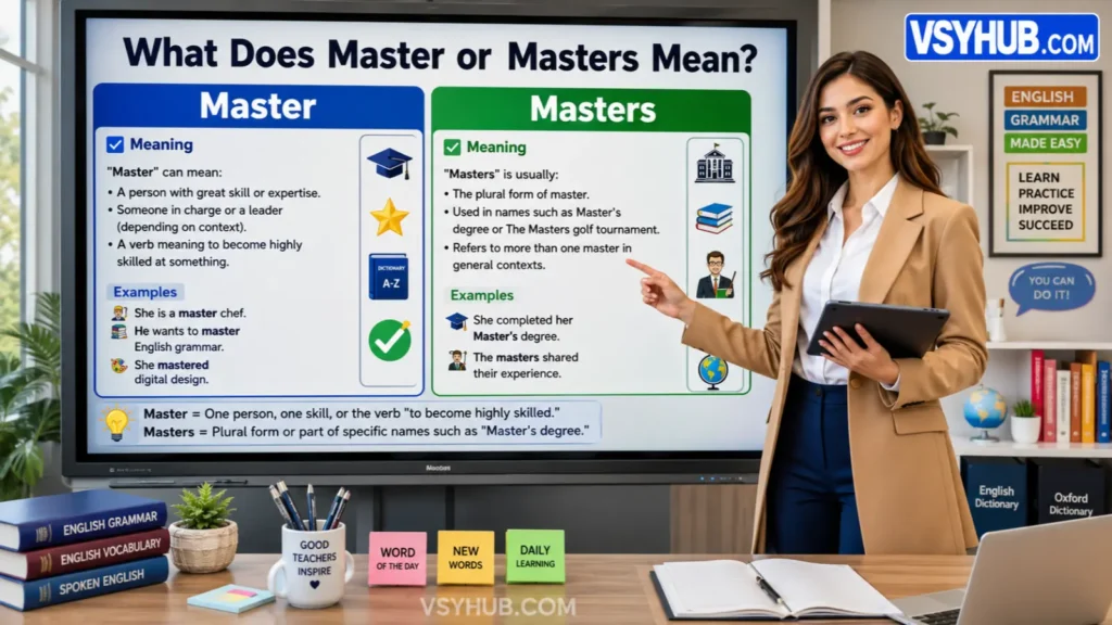What Does Master or Masters Mean?