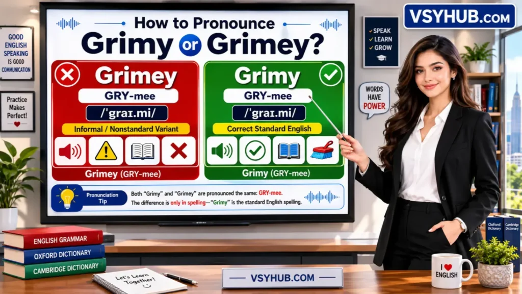 How to Pronounce Grimy or Grimey