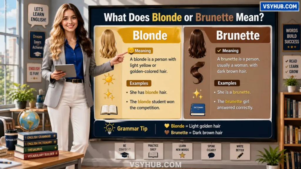 What Does Blonde or Brunette Mean?