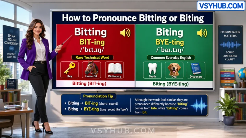 How to Pronounce Bitting or Biting