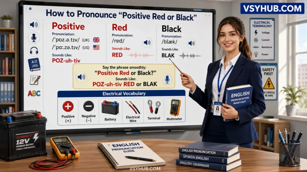 How to Pronounce "Positive Red or Black"