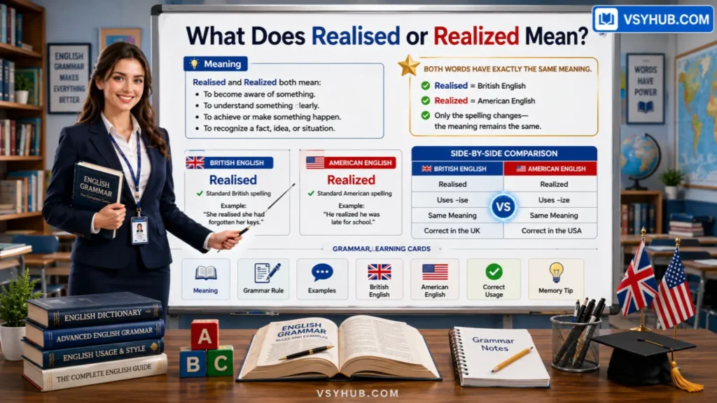 What Does Realised or Realized Mean?