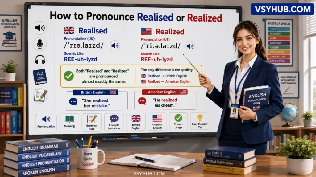 How to Pronounce Realised or Realized