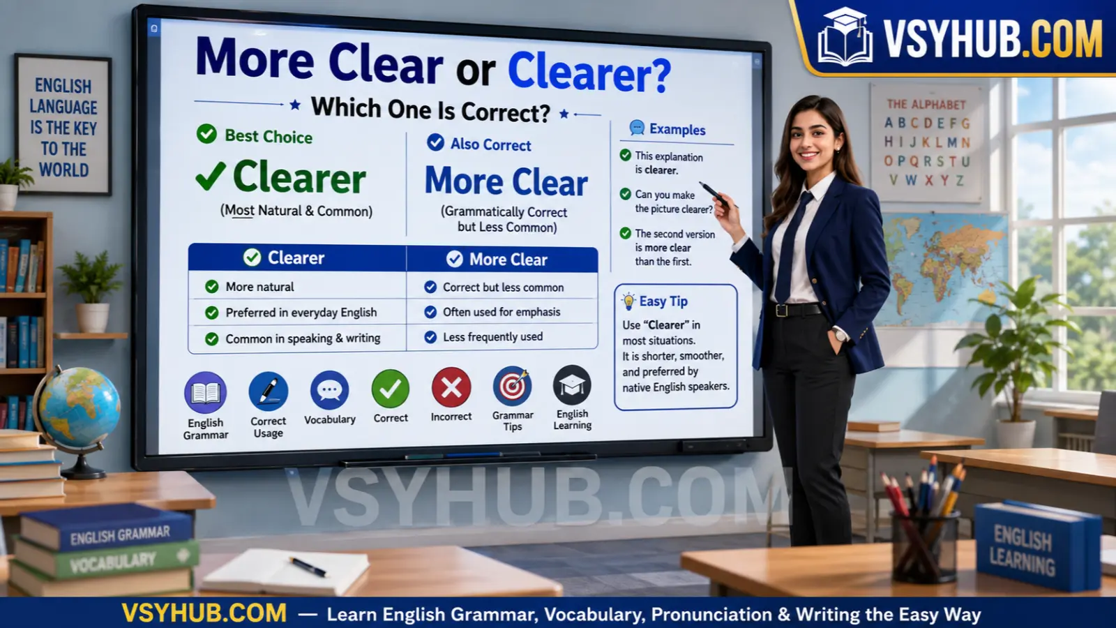 More Clear or Clearer