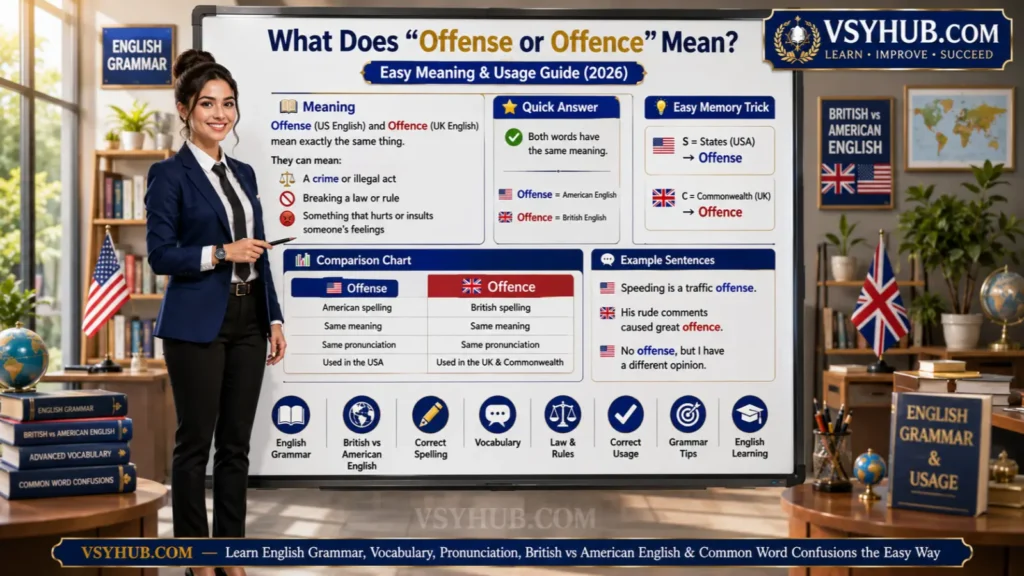 What Does Offense or Offence Mean?