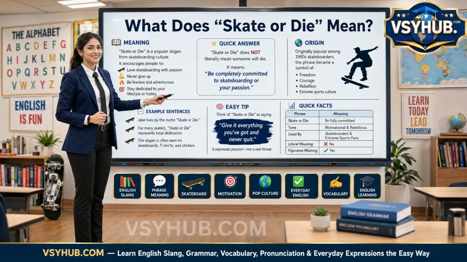 Skate or Die Meaning